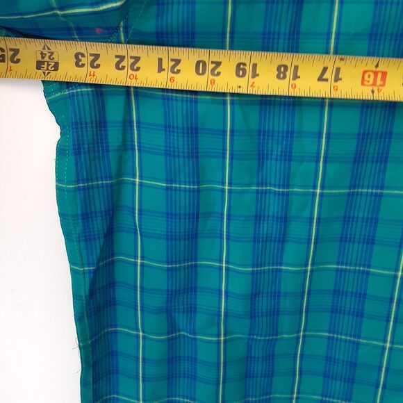 Oakley Adult Mens XL Blue Plaid Long Sleeve Button Up Shirt - Picture 8 of 9